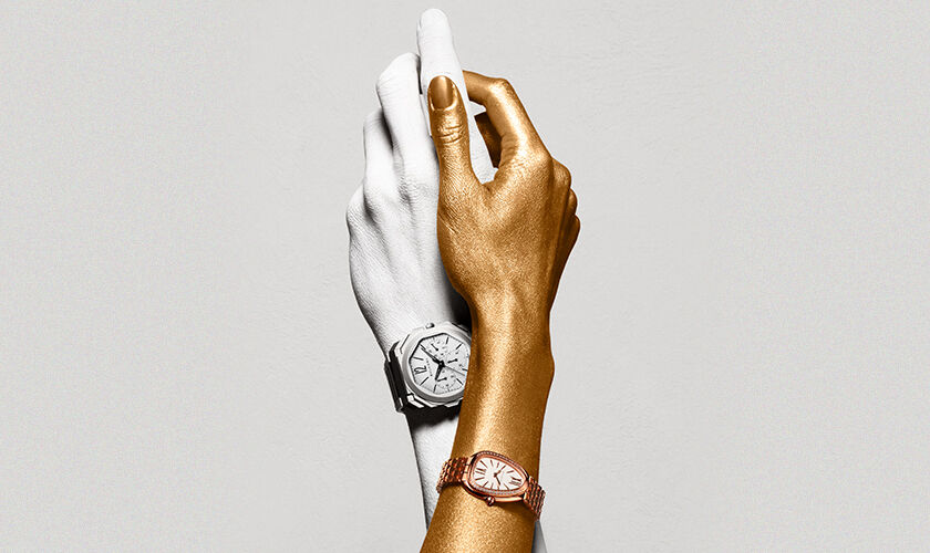 The ultra-thin Octo Finissimo Chronograph GMT Automatic watch and Bvlgari Serpenti Seduttori watch.