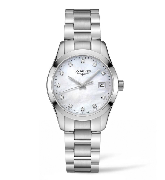 Conquest Classic 34mm Stainless Steel with Diamonds