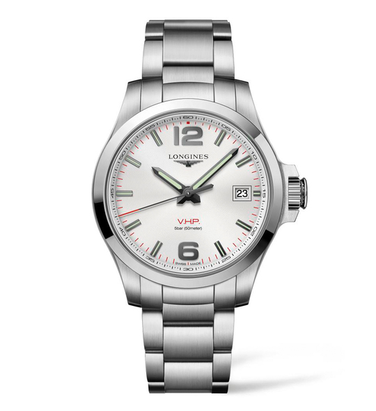 Conquest V.H.P. 41mm, Silver, Stainless Steel