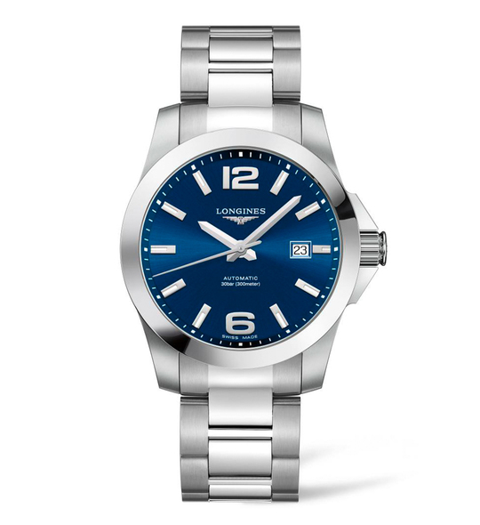 Conquest 41mm, Blue, Stainless Steel