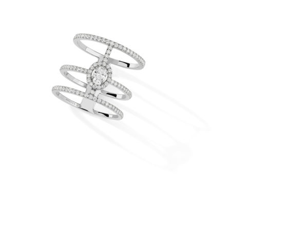 Messika Jewelry Glam'Azone 3 Rows Pavé Ring
