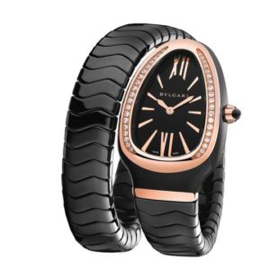 Bulgari Luxury Watch Serpenti Spiga Black Ceramic