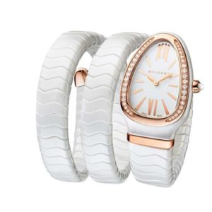 Bulgari Luxury Watch Serpenti Spiga White Ceramic