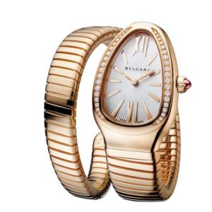 Bulgari Luxury Watch Serpenti Tubogas 18k Rose Gold with Diamonds