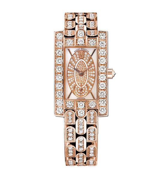 Harry Winston Avenue C Classic in 18K Rose Gold & Diamond Bracelet
