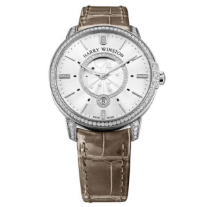 Harry Winston Midnight Moon Phase 39mm 18K White Gold