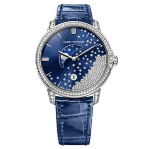 Harry Winston Midnight Diamond Drops 39mm 18K White Gold