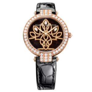 Harry Winston Premier Shinde 18K Rose Gold Black Alligator Strap