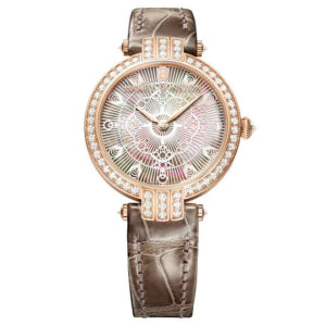 Harry Winston Premier Lace 31mm 18K Rose Gold Alligator Strap