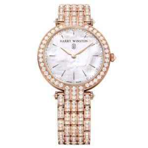 Harry Winston Premier 36mm 18K Rose Gold Diamond Bracelet