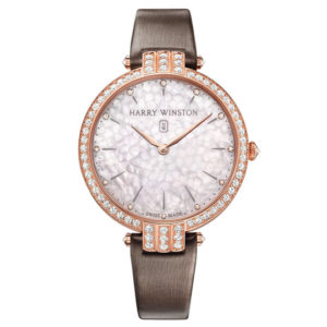 Harry Winston Premier 39mm 18K Rose Gold Satin Strap