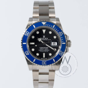 Rolex Submariner Date 126619LB in white gold with black dial and blue bezel, 41mm