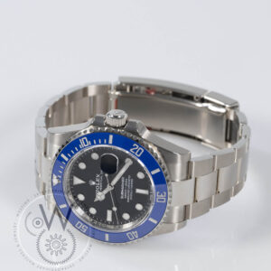 Rolex Submariner Date 126619LB in white gold with black dial and blue bezel, 41mm