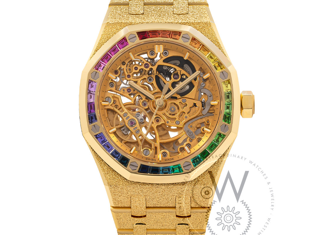 Royal oak frosted gold discount double balance wheel openworked price