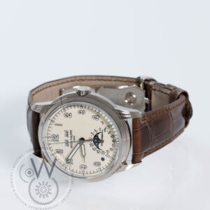 Patek Philippe Perpetual Calendar 5320G-001 pre-owned watch on its side