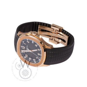 Patek Philippe Aquanaut 5167R-001 Rose Gold With Brown Rubber Watch side view
