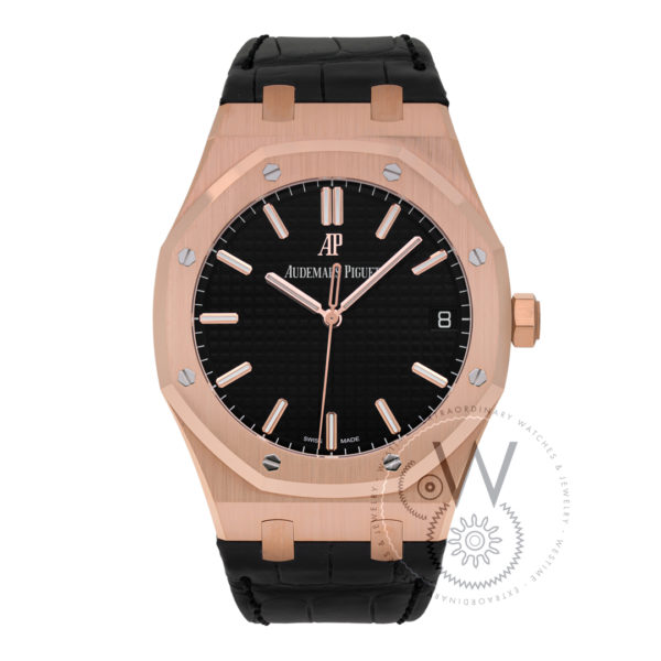 Audemars Piguet Royal Oak Selfwinding Pink Gold Black Dial 41mm