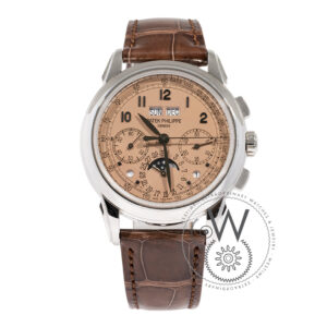 Patek Philippe Grand Complications Chronograph Perpetual Calendar - Platinum - Golden Opaline Dial, 5270P-001mens pre-owned watch