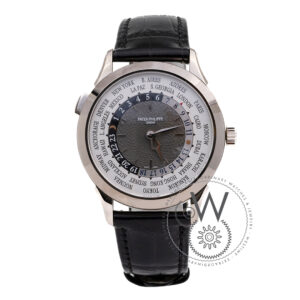 PATEK PHILIPPE Complications 18kt White Gold World Time Automatic Men's pre-owned Watch 5230G-001