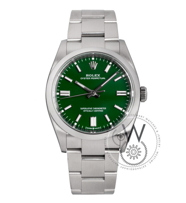 Rolex Oyster Perpetual Green Dial 36mm Luxury Watch Westime