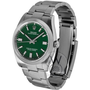 Rolex Oyster Perpetual Steel, Green Index Dial M126000-0005 Pre-owned Watch Side view
