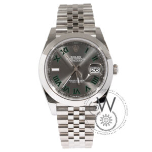 Rolex, Datejust, 41, Wimbledon, Grey, 41mm Steel, Smooth, Jubilee, Watch, M126300-0014, pre-owned, watch