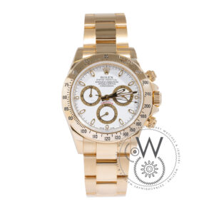 Rolex, Cosmograph Daytona Yellow Gold, White, 116528, men's, pre-owned watch