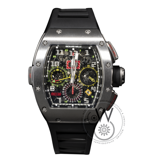 RM 11 02 AO Ti Automatic Flyback Chronograph Dual Time Zone Luxury