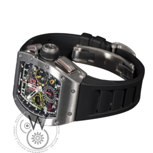 RM 11-02 Automatic Flyback Chronograph Dual Time Zone Richard Mille Certified pre-owned luxury watch side view