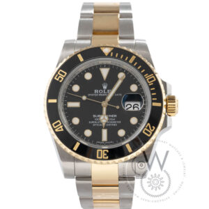 Rolex Submariner 116613LN two-tone watch with black dial and ceramic bezel