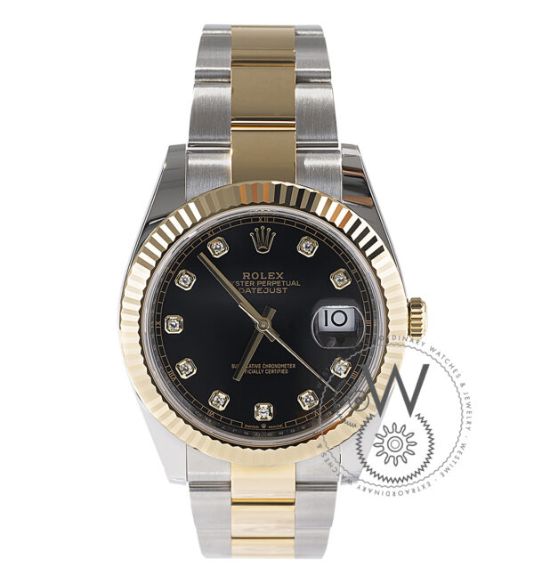 Rolex Datejust 41mm Steel and Gold Black Dial Luxury Watch Westime