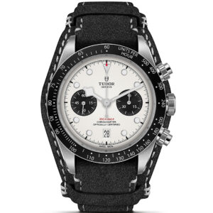 TUDOR M79360N-0006 BLACK BAY CHRONO, Manufacture Calibre MT5813 (COSC),41mm steel case, black leather strap, luxury men's watch