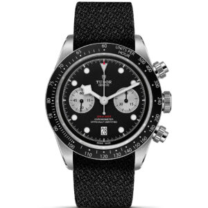 TUDOR M79360N-0007 BLACK BAY CHRONO, Manufacture Calibre MT5813 (COSC),41mm steel case, black fabric strap, luxury men's watch