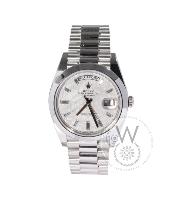 Rolex day date store 40 platinum meteorite