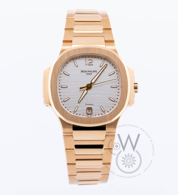 Patek Philippe Nautilus Tiffany Stamp 35.2mm Rose Gold Luxury Watch Westime