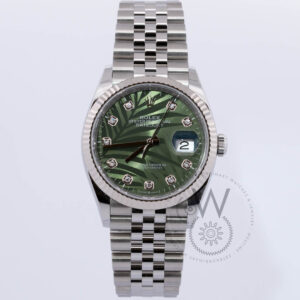 Rolex Datejust with a Steel Case, Green Dial, 36mm, and Steel Strap (Model 126234)