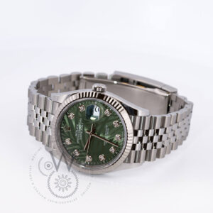 Rolex Datejust with a Steel Case, Green Dial, 36mm, and Steel Strap (Model 126234) Side