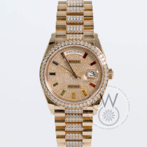 Rolex Day-Date 36 Everose Gold Rainbow 128345RBR