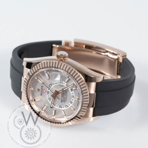 Rolex Sky-Dweller 336235 in Everose gold with brown sunburst dial, 42mm