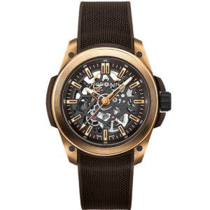 Norqain Wild ONE Skeleton 42mm Gold with Red Gold Cage and NORTEQ® Carbon Fiber Case