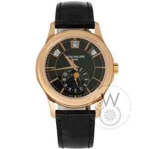 Patek Philippe 5205R-010 Annual Calendar with Rose Gold Case and Ebony Black Dial