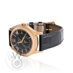 Patek Philippe 5205R-010 Annual Calendar with Rose Gold Case and Ebony Black Dial