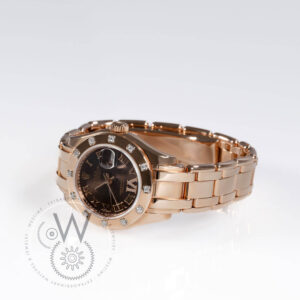 Rolex Pearlmaster 34 M81315 in Everose gold with diamond bezel and mother of pearl dial