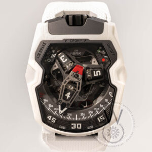 Urwerk UR-230 Polaris Watch in White Ceramic Composite with Satellite Display