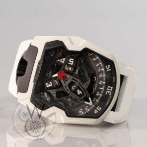 Urwerk UR-230 Polaris Watch in White Ceramic Composite with Satellite Display